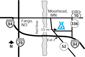 KOA's Map to Campsite